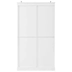 Armario de despensa de cocina independiente de 72" con puertas de vidrio y cajones, blanco