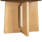 Mesa de comedor redonda extensible vintage, madera de caucho estilo rústico con extensión de 40.6 cm