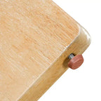 Mesa de comedor redonda extensible vintage, madera de caucho estilo rústico con extensión de 40.6 cm