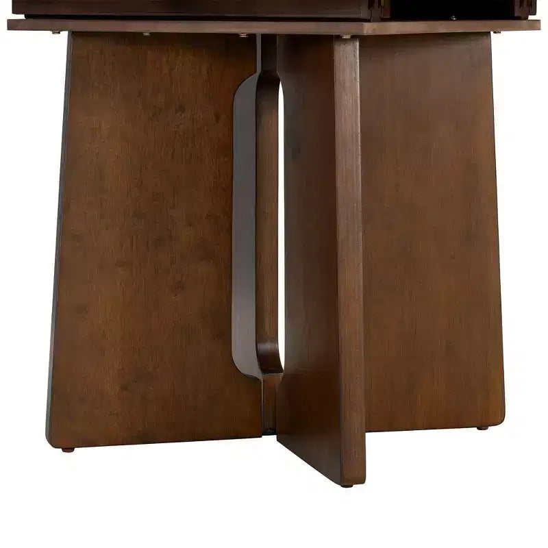 Mesa de comedor redonda extensible vintage, madera de caucho estilo rústico con extensión de 40.6 cm