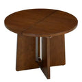 Whisen Vintage Extendable Round Dining Table, Farmhouse Kitchen Table with 16 Removable Leaf