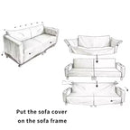 Sofá Cloud Loveseat de 86", pana beige, asiento profundo con cojines de reposabrazos anchos