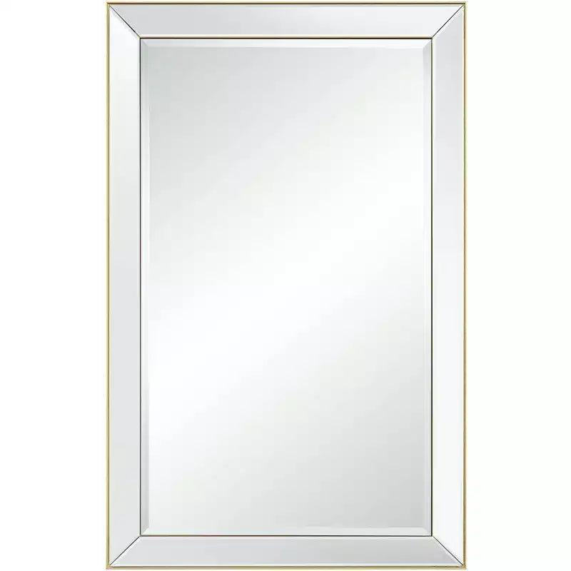 Uttermost Verne Matte Gold Edging 24 x 38 Rectangular Wall Mirror