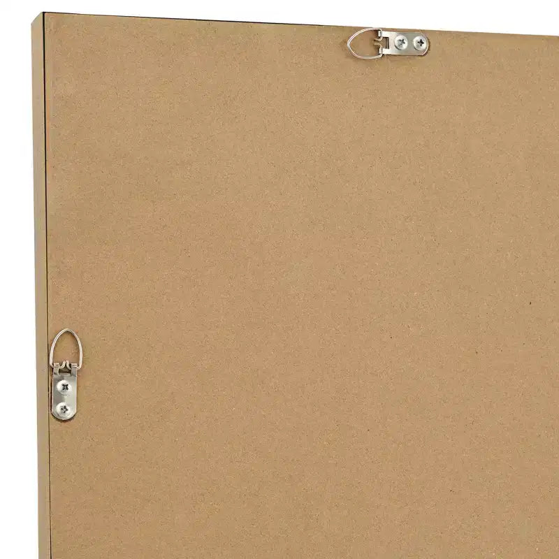 Espejo de pared rectangular Verne con borde dorado mate de 24" x 38" y cristal biselado