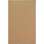 Espejo de pared rectangular Verne con borde dorado mate de 24" x 38" y cristal biselado