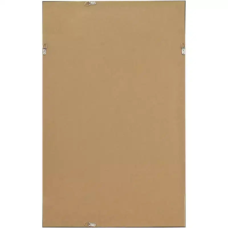 Espejo de pared rectangular Verne con borde dorado mate de 24" x 38" y cristal biselado