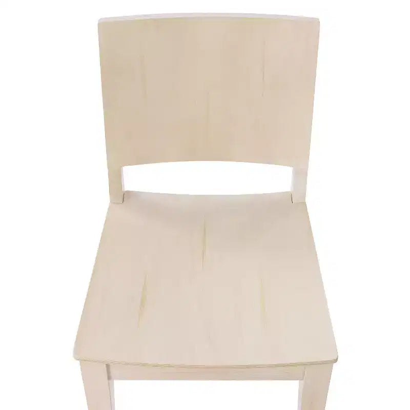 Silla de Comedor de Madera Maciza Grado Comercial Nápoles con Respaldo Curvo