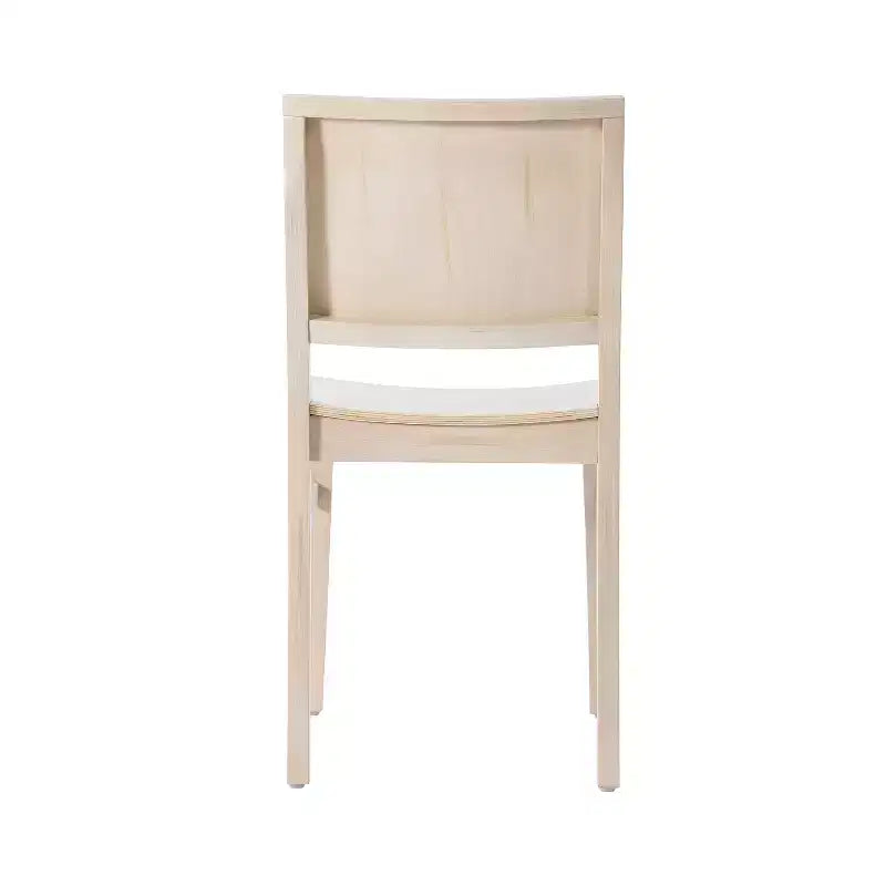Silla de Comedor de Madera Maciza Grado Comercial Nápoles con Respaldo Curvo