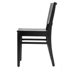 Silla de Comedor de Madera Maciza Grado Comercial Nápoles con Respaldo Curvo