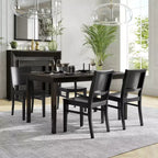 Silla de Comedor de Madera Maciza Grado Comercial Nápoles con Respaldo Curvo
