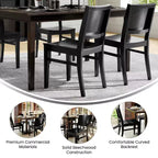 Silla de Comedor de Madera Maciza Grado Comercial Nápoles con Respaldo Curvo