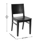 Silla de Comedor de Madera Maciza Grado Comercial Nápoles con Respaldo Curvo