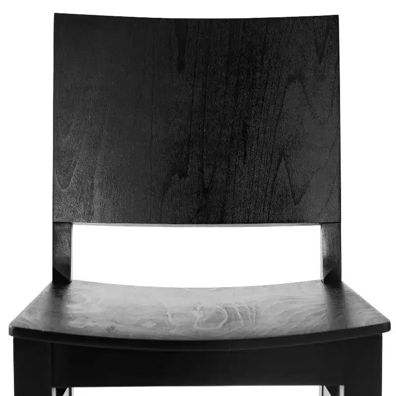 Silla de Comedor de Madera Maciza Grado Comercial Nápoles con Respaldo Curvo