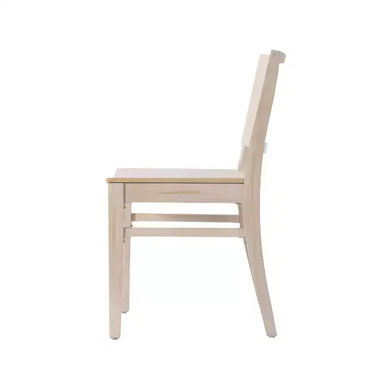 Silla de Comedor de Madera Maciza Grado Comercial Nápoles con Respaldo Curvo