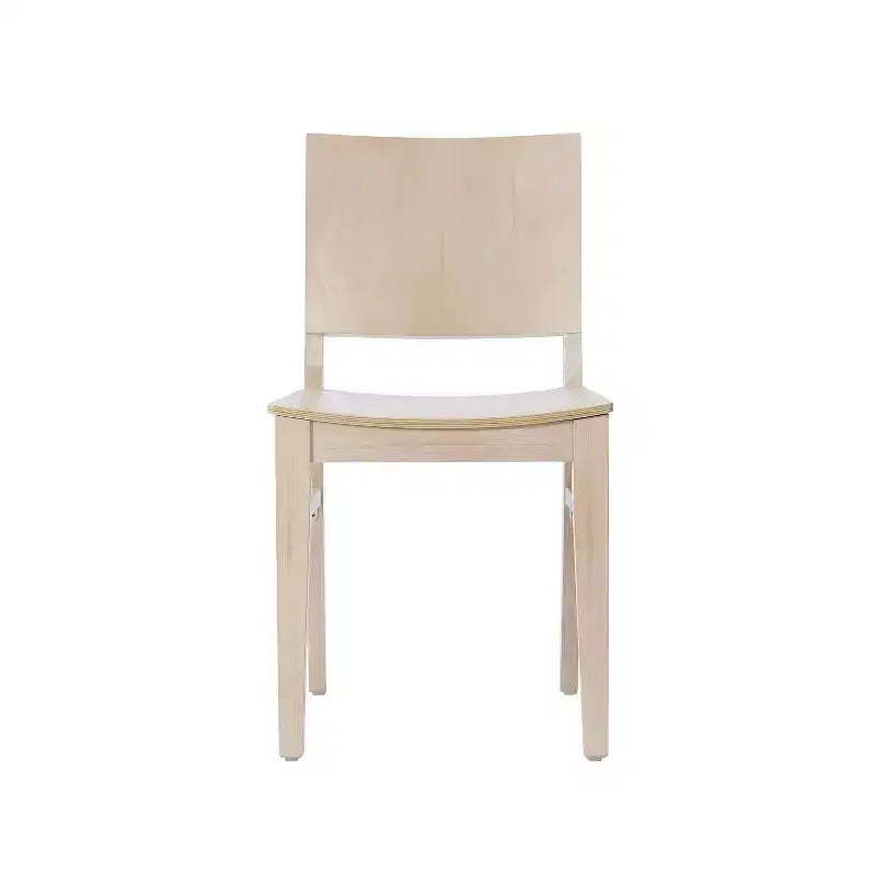 Silla de Comedor de Madera Maciza Grado Comercial Nápoles con Respaldo Curvo
