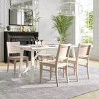 Silla de Comedor de Madera Maciza Grado Comercial Nápoles con Respaldo Curvo