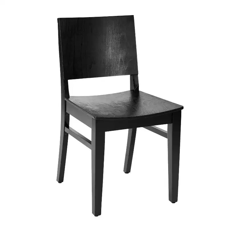 Silla de Comedor de Madera Maciza Grado Comercial Nápoles con Respaldo Curvo